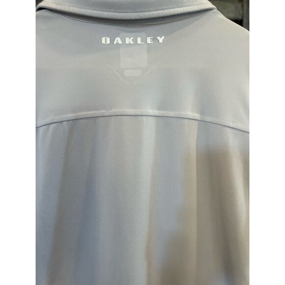 OAKLEY MENS POLO GOLF COLLARED SHORT SLEEVE SHIRT REGULAR FIT SZ M GRAY & BLACK - Picture 4 of 12